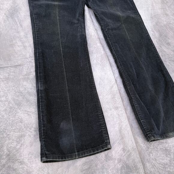 Men's Vintage 80's Levi's Faded Black Cords Corduroy Bootcut Pants Sz 34 x 32 - Picture 4 of 13